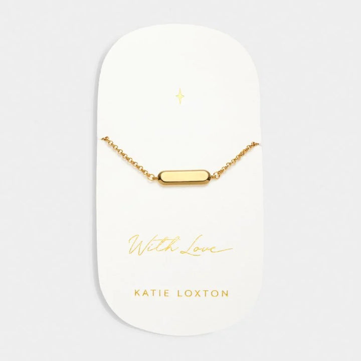 WITH LOVE WATERPROOF GOLD SIGNET BRACELET
