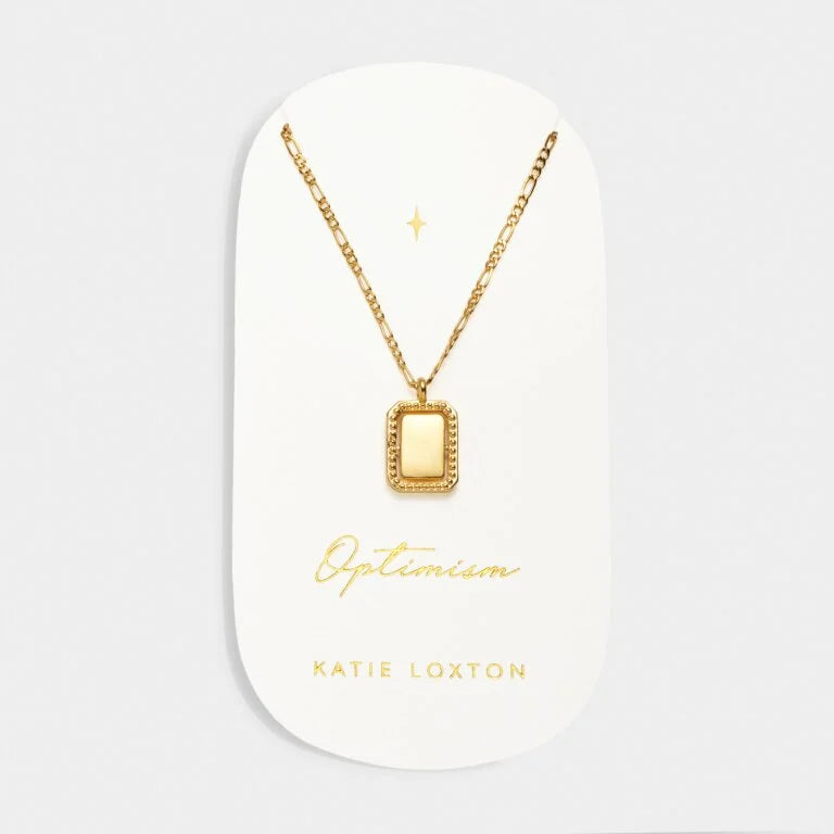 OPTIMISM WATERPROOF GOLD SPINNING AMULET NECKLACE