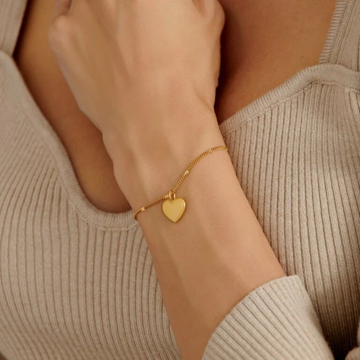 FOREVER WATERPROOF GOLD HEART BRACELET