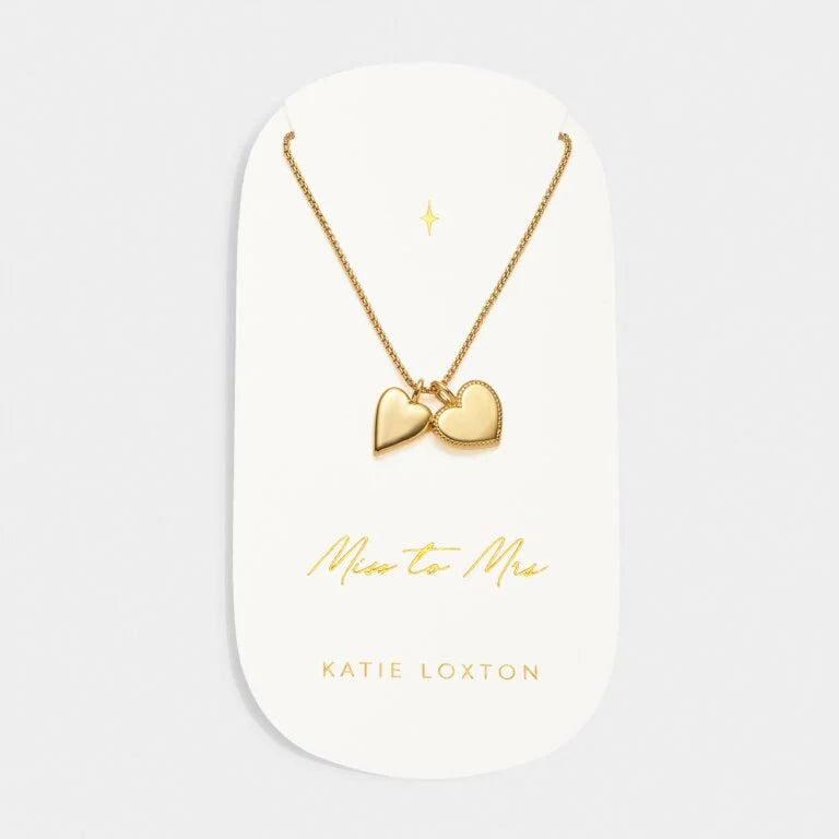 MISS TO MRS WATERPROOF GOLD BRIDAL CHARM NECKLACE
