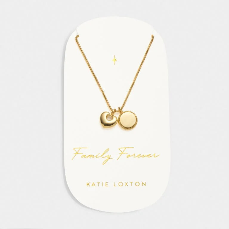FAMILY FOREVER WATERPROOF GOLD CHARM NECKLACE