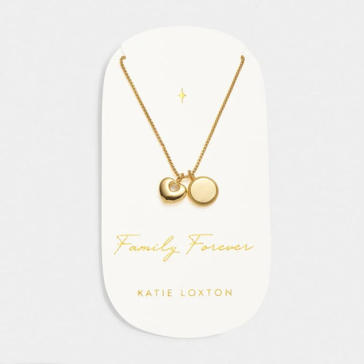 FAMILY FOREVER WATERPROOF GOLD CHARM NECKLACE
