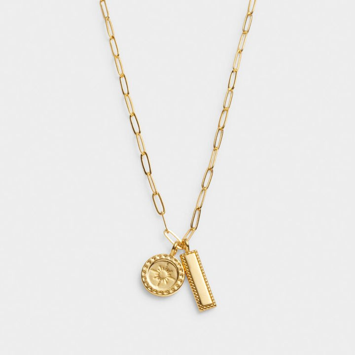 COLLECT ADVENTURES WATERPROOF GOLD CHARM NECKLACE