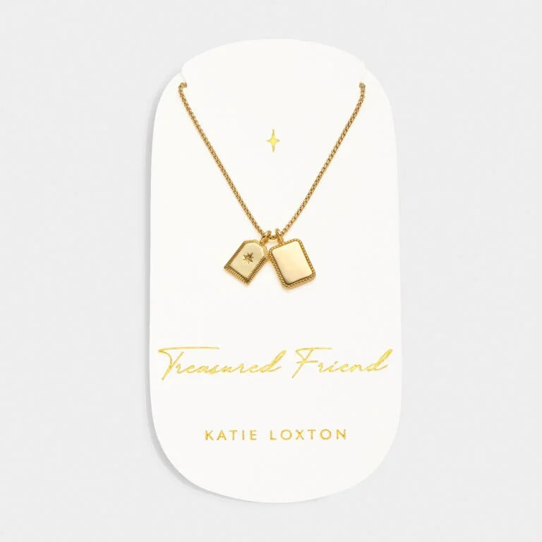 TREASURED FRIEND WATERPROOF GOLD CHARM NECKLACE