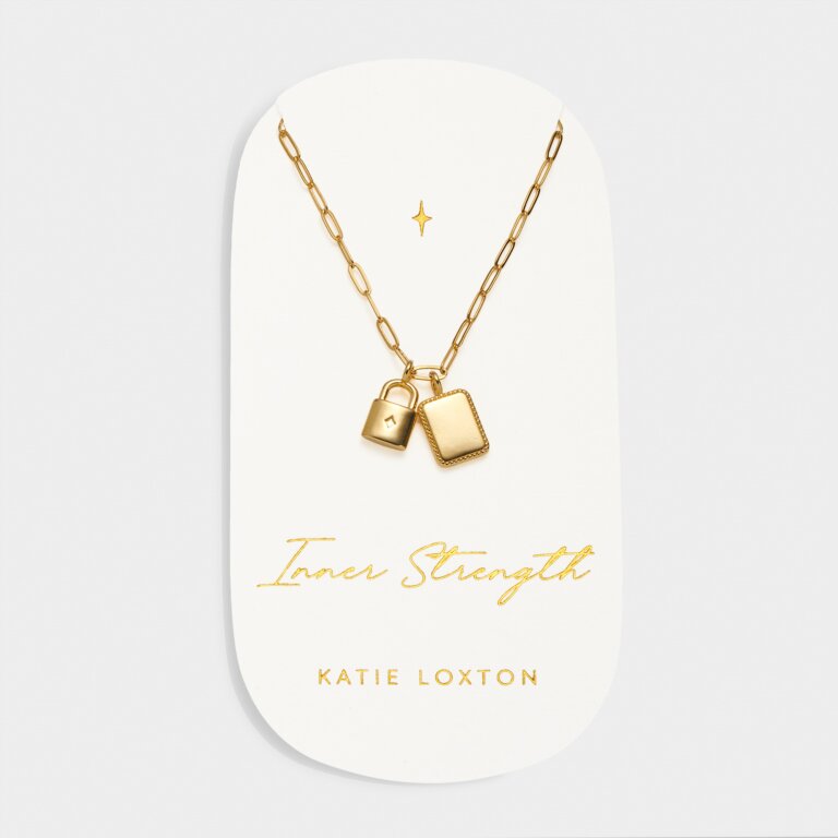 INNER STRENGTH WATERPROOF GOLD CHARM NECKLACE
