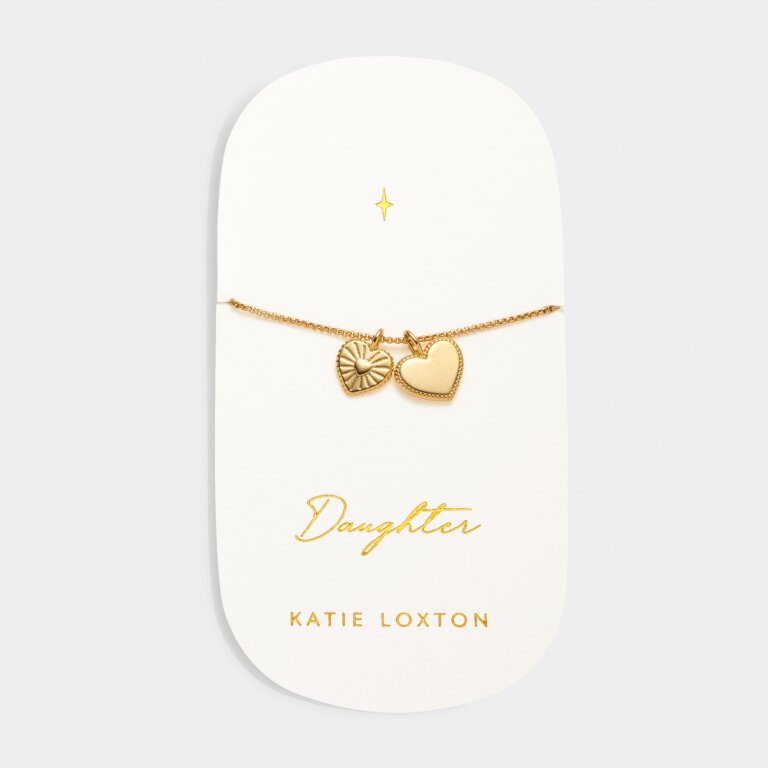 DAUGHTER WATERPROOF GOLD CHARM BRACELET