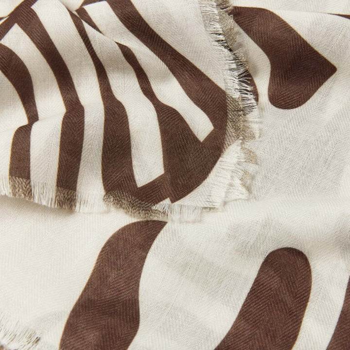 TROPICAL LEAF PRINTED SCARF