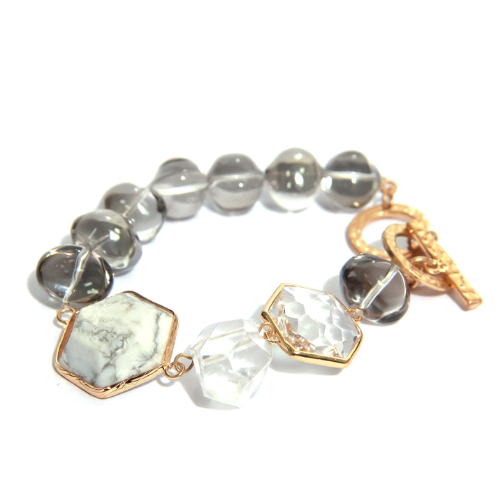 WHITE MARBLE STONE BRACELET