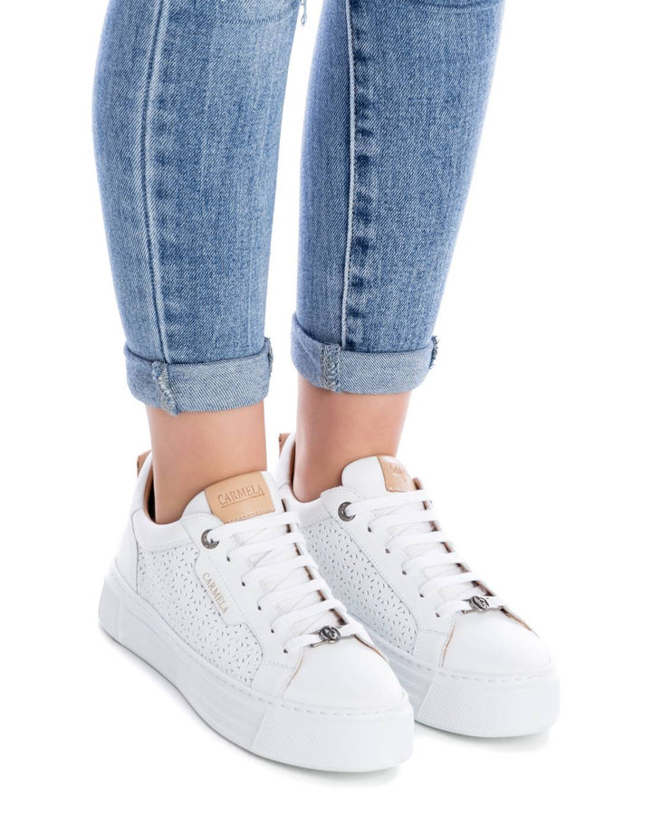 WHITE LEATHER TRAINERS
