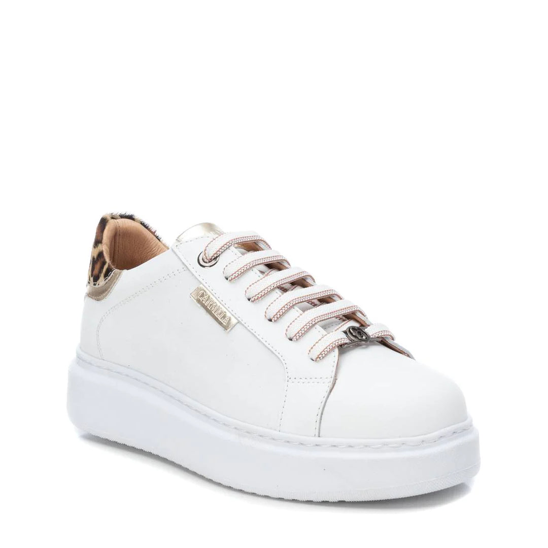 GOLD & ANIMAL ACCENT LEATHER SNEAKERS