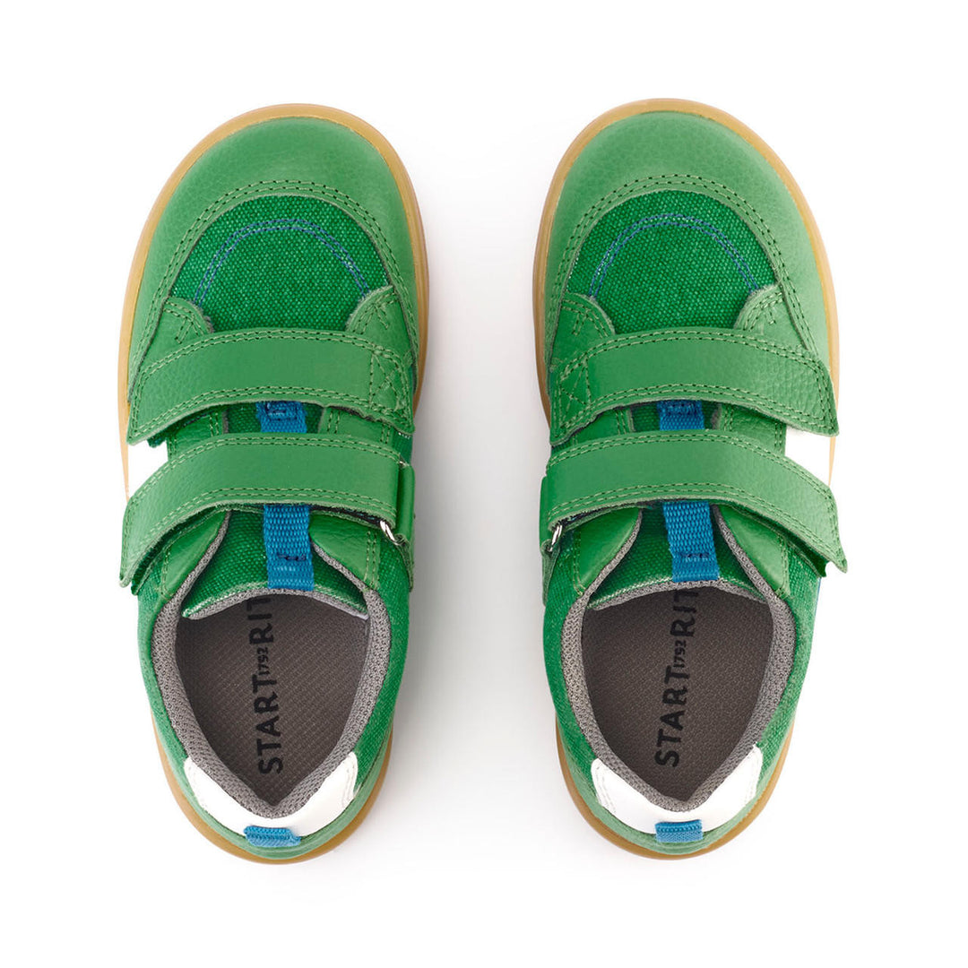 ENIGMA GREEN LEATHER/CANVAS SHOE
