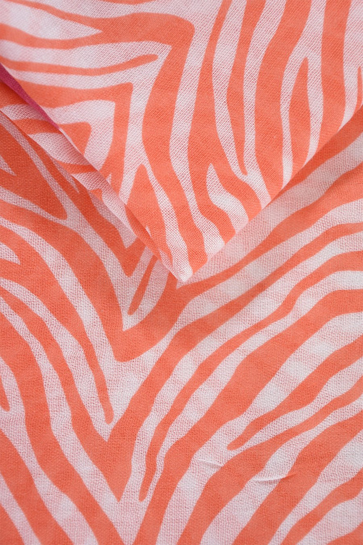 ORANGE & PINK ZEBRA SCARF