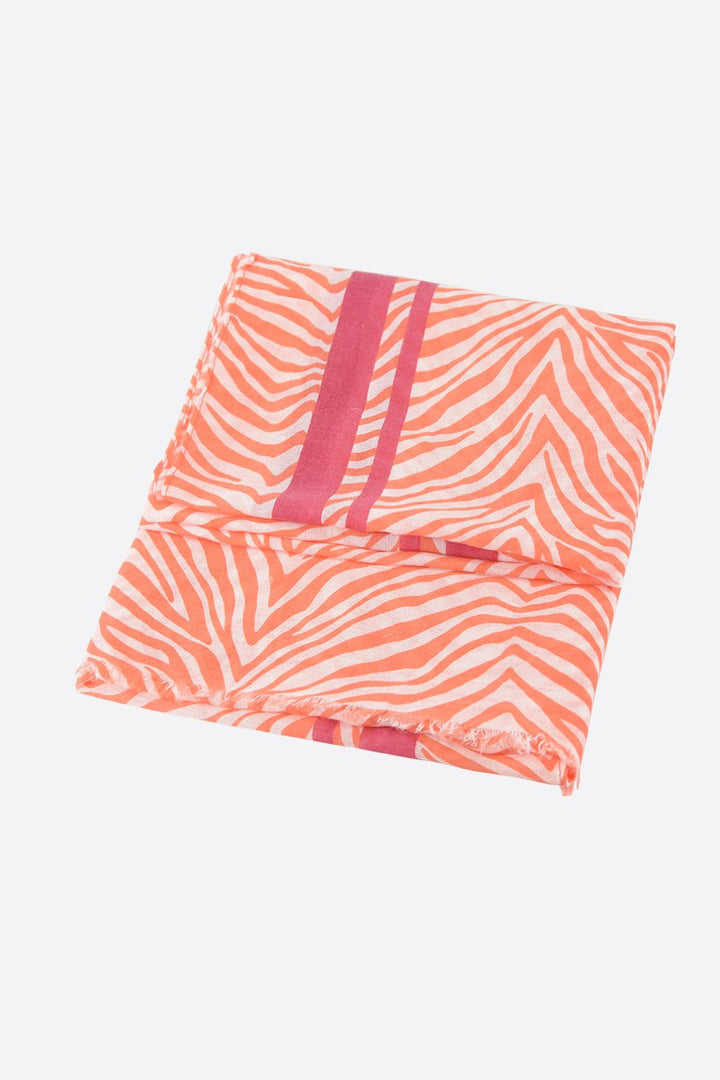 ORANGE & PINK ZEBRA SCARF
