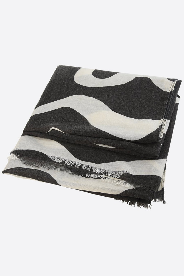 MONOCHROME SWIRL SCARF