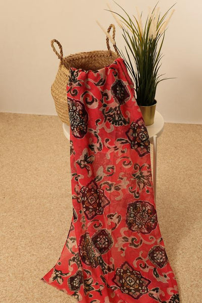 BRIGHT PINK LILY SCARF