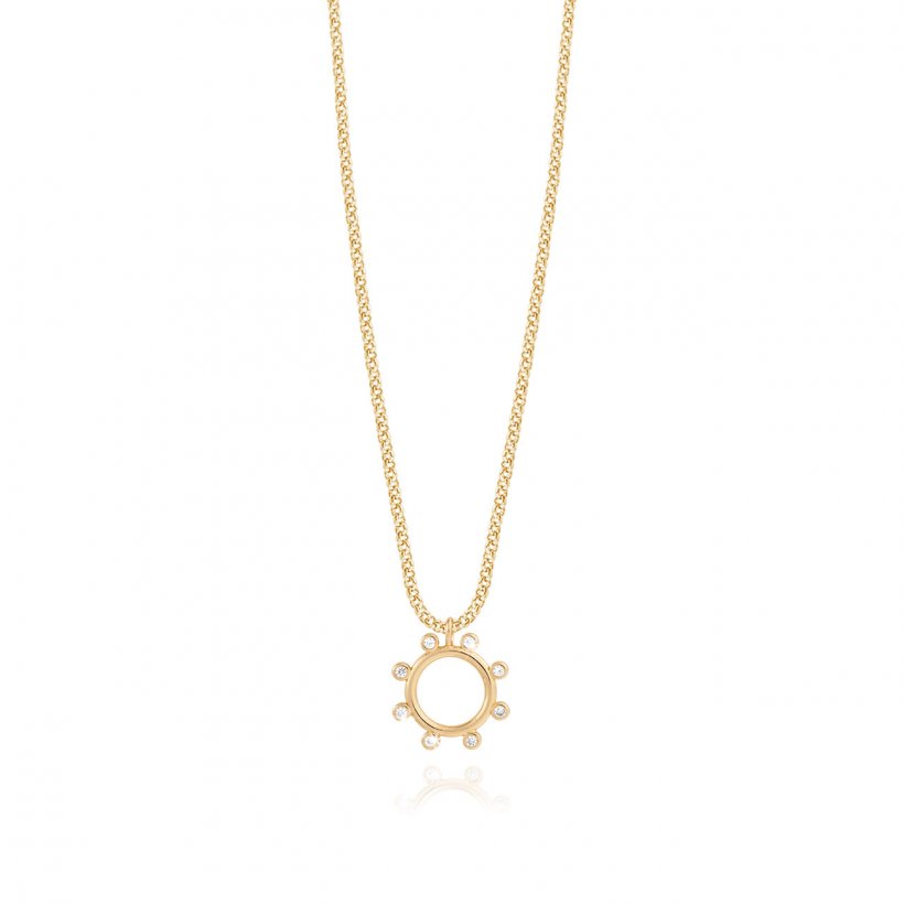 ZAHRA | CZ HOOP NECKLACE