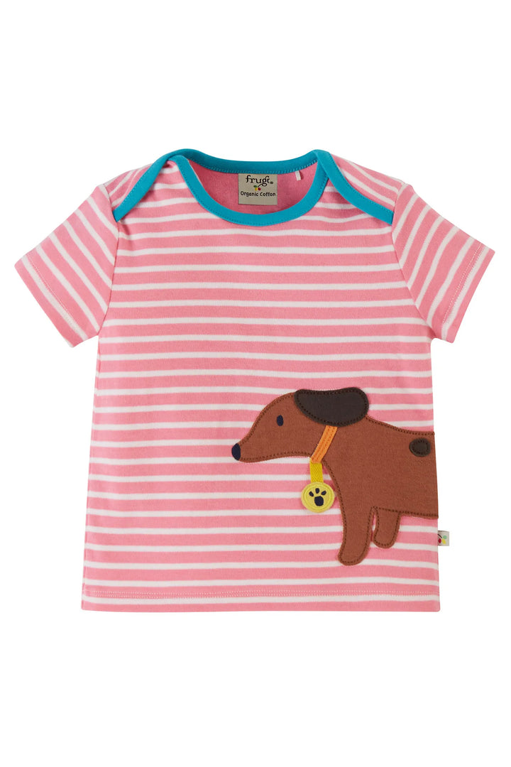 WRAPAROUND PINK DOG T-SHRIT