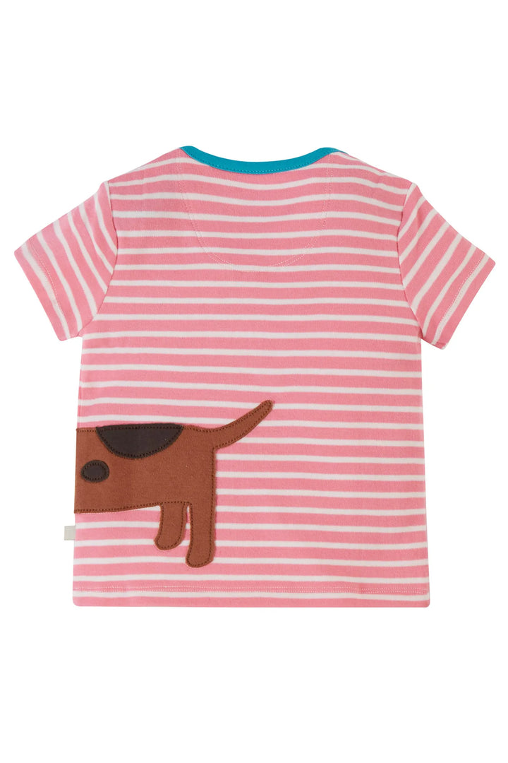 WRAPAROUND PINK DOG T-SHRIT