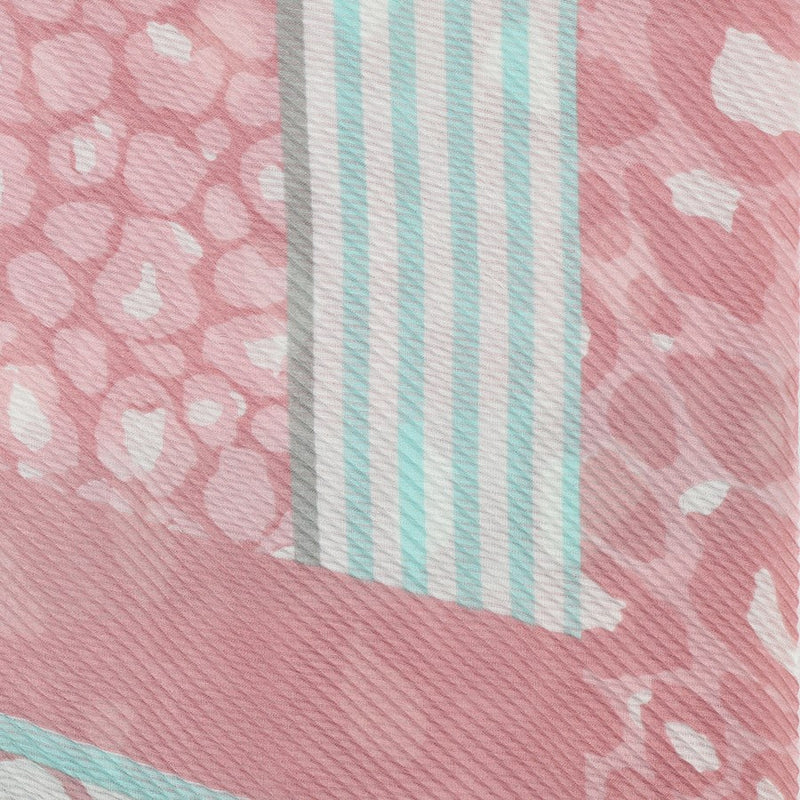 PINK & GREY CRINKLE SCARF