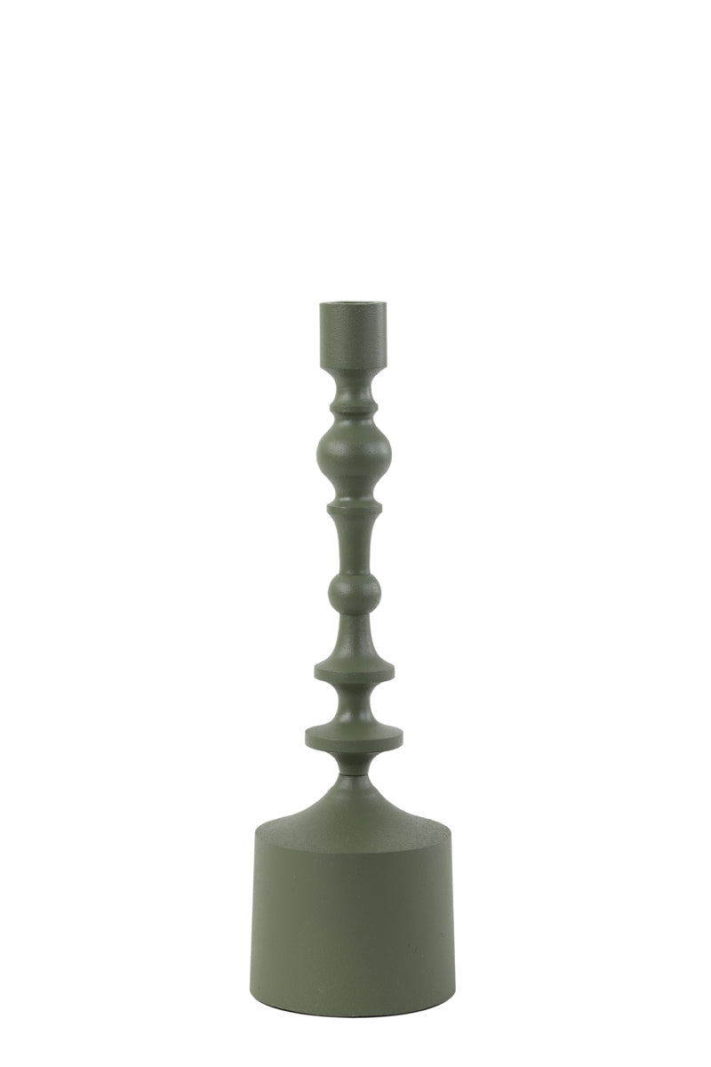 SHEVA MATT OLIVE GREEN CANDLE HOLDER