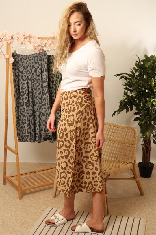 CAMEL LEOPARD CULOTTES