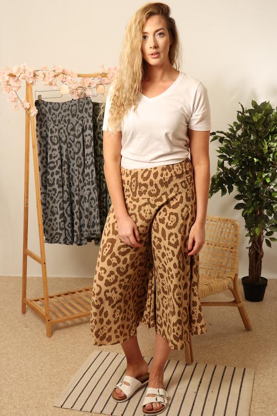 CAMEL LEOPARD CULOTTES