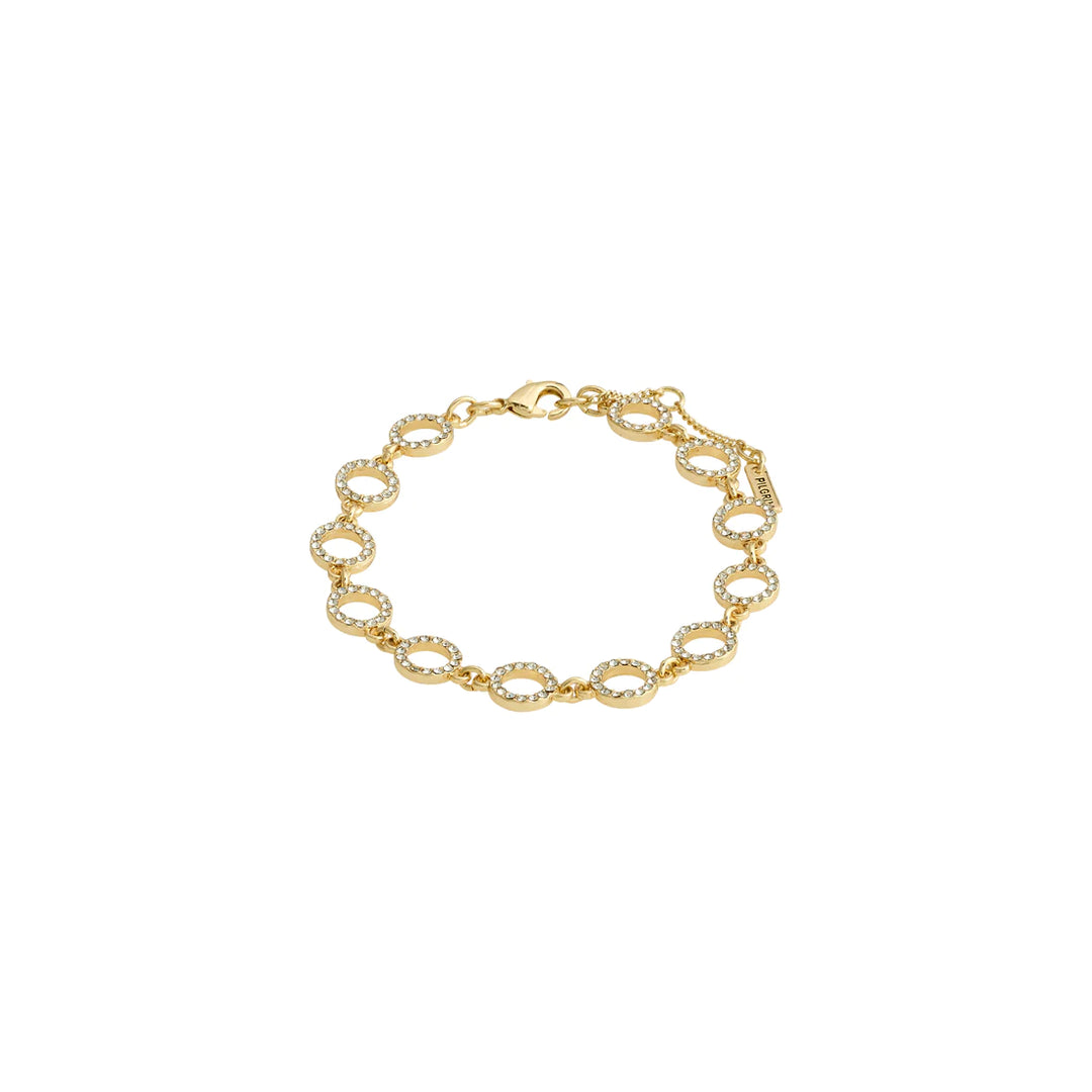 ROGUE RECYCLED CRYSTAL HALO BRACELET GOLD-PLATED