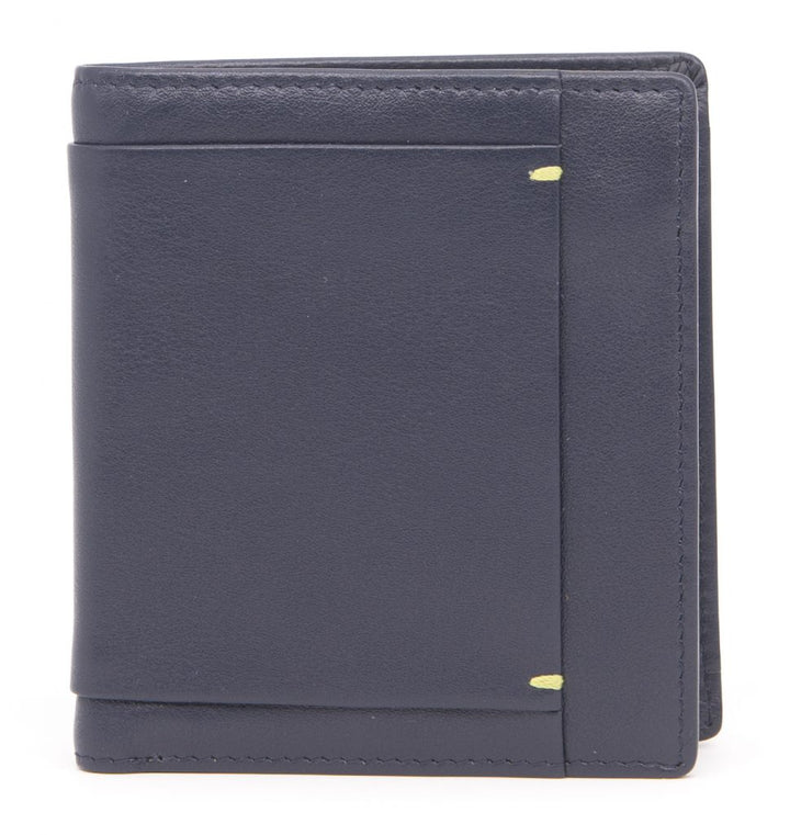 GENTS NAVY & GREEN NOTES/CARDS WALLET
