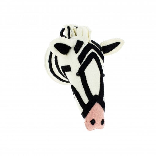LARGE ZEBRA HEAD WITH PINK NOSE