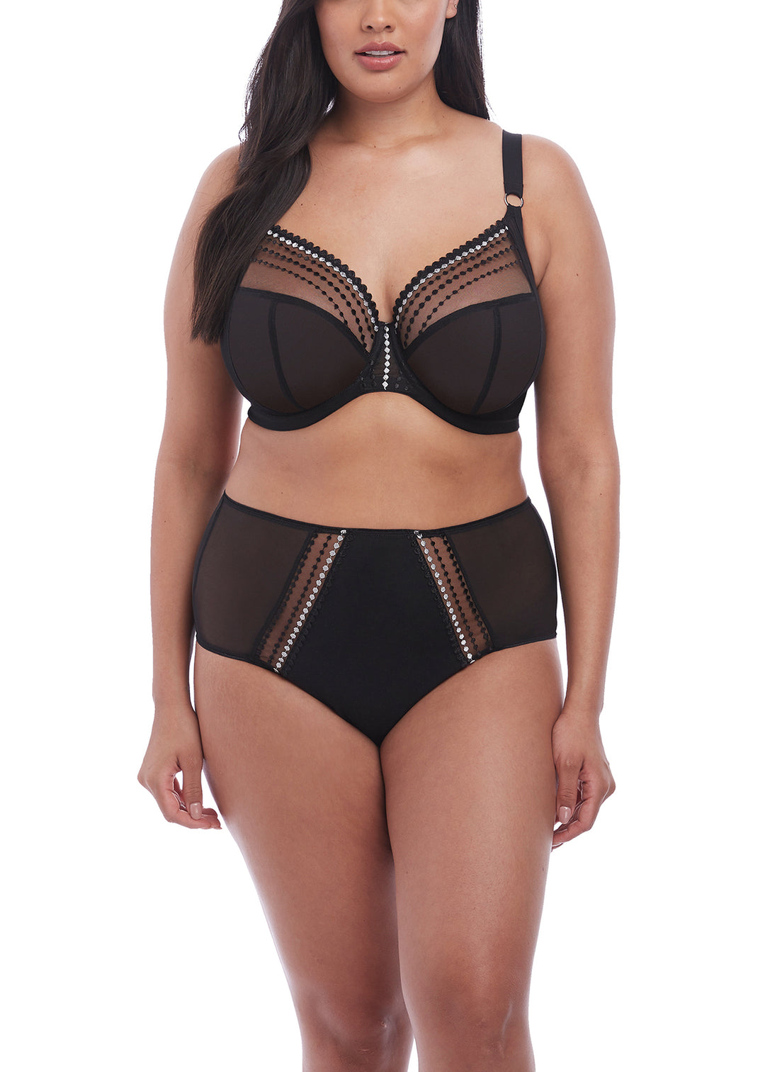 BLACK MATILDA PLUNGE BRA