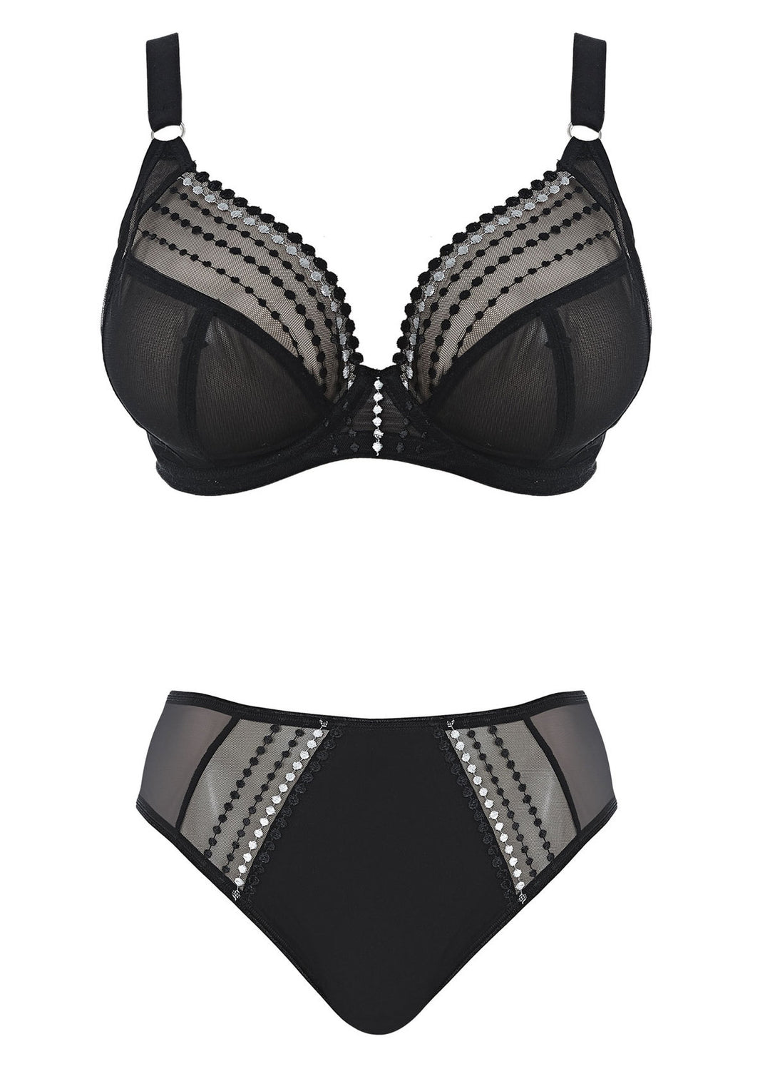 BLACK MATILDA PLUNGE BRA