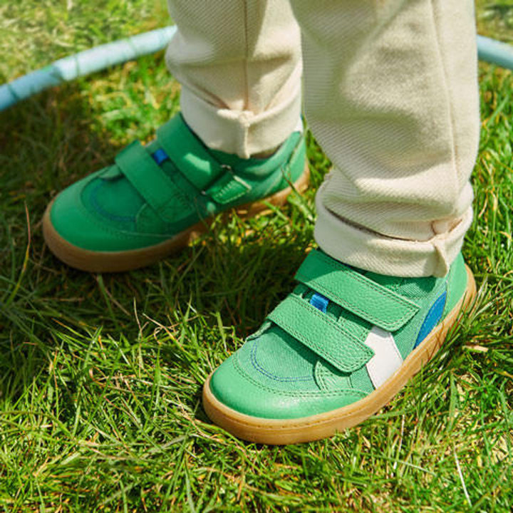 ENIGMA GREEN LEATHER/CANVAS SHOE