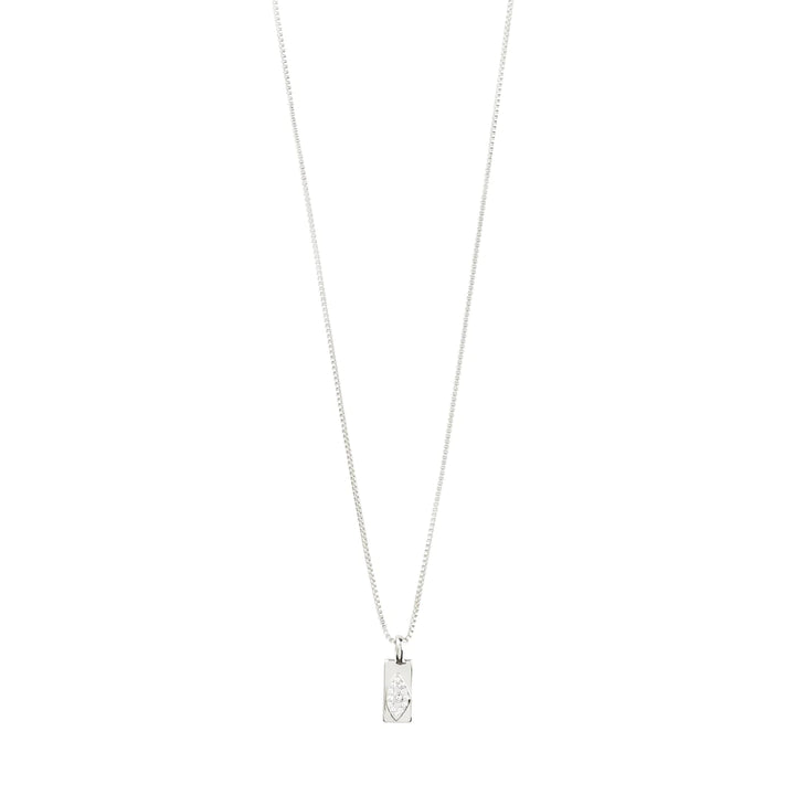 FREEDOM SILVER CRYSTAL PENDANT NECKLACE