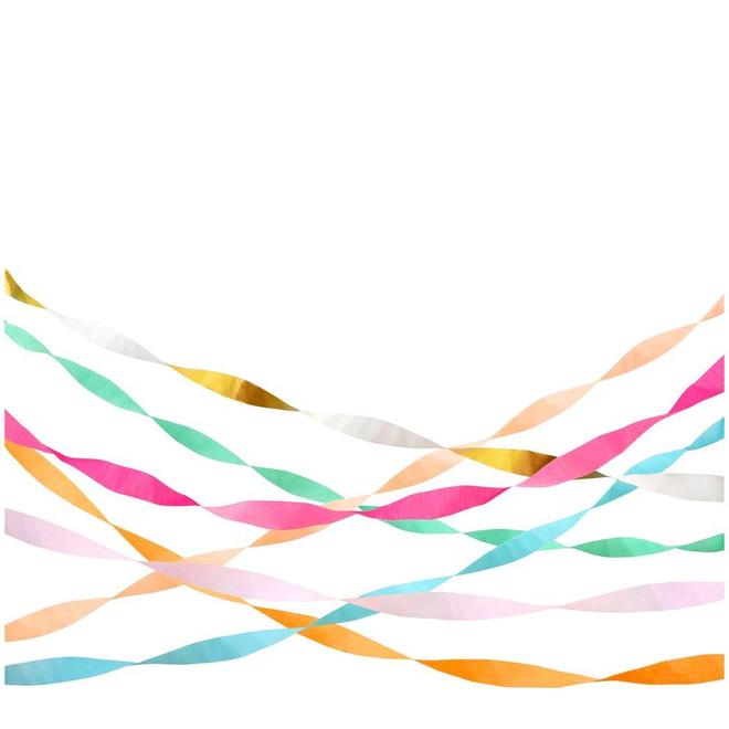 BRIGHT CREPE PAPER STREAMERS