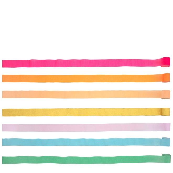 BRIGHT CREPE PAPER STREAMERS