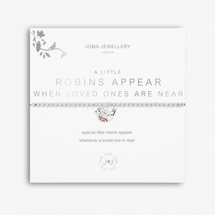 A LITTLE 'ROBINS APPEAR WHEN LOVED ONES ARE NEAR' BRACELET