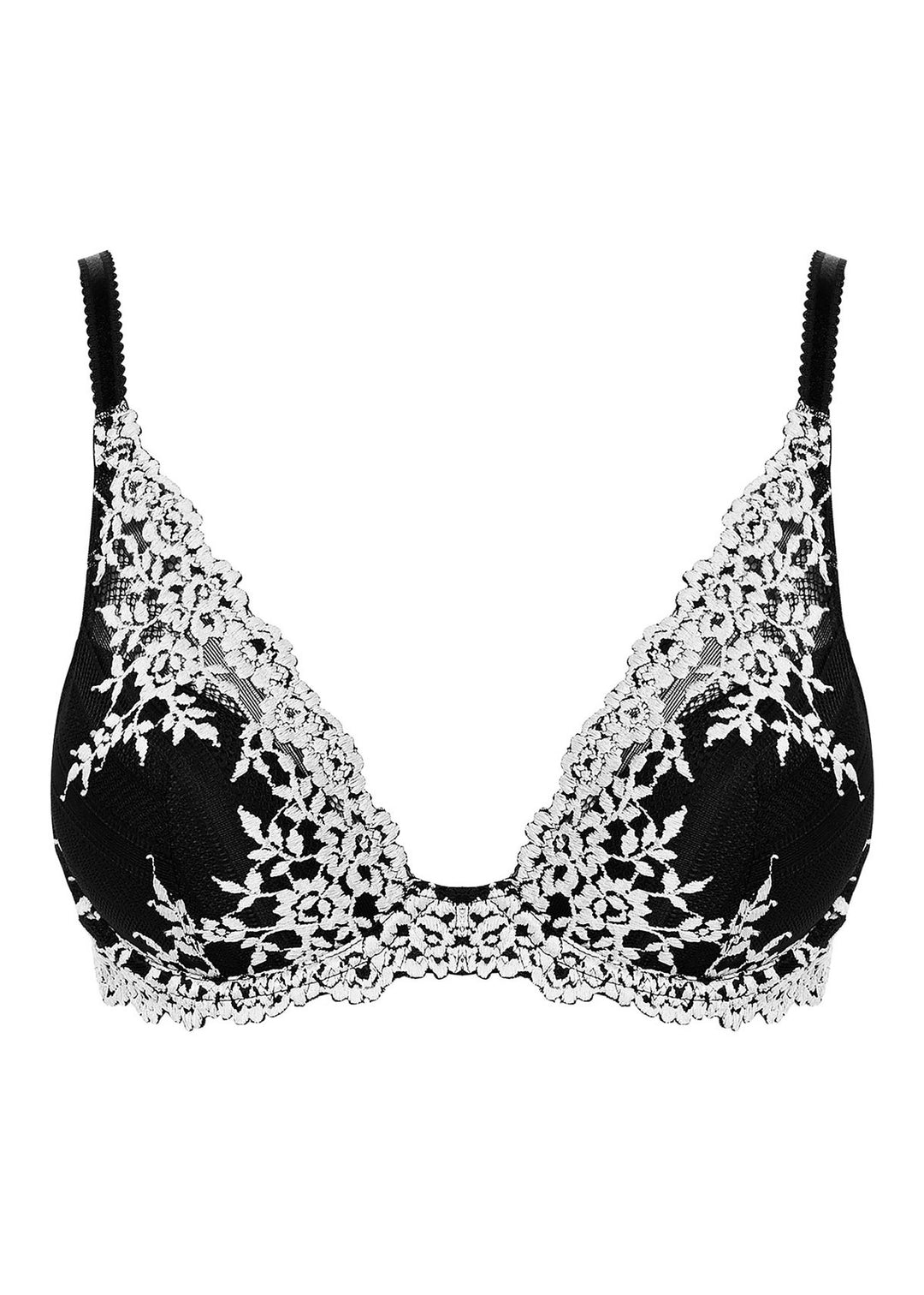 BLACK EMBRACE LACE PLUNGE BRA