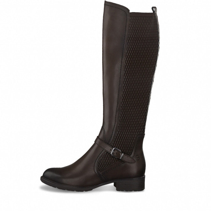 CHOCOLATE BROWN LEATHER LONG BOOTS