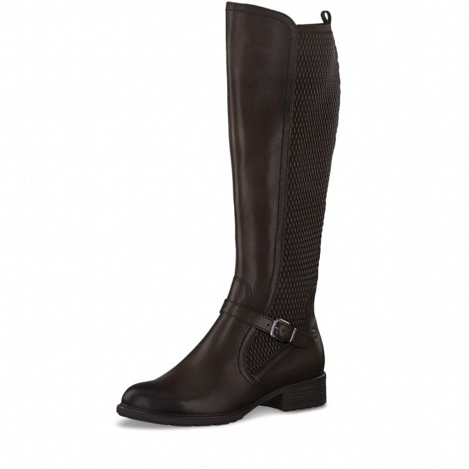 CHOCOLATE BROWN LEATHER LONG BOOTS