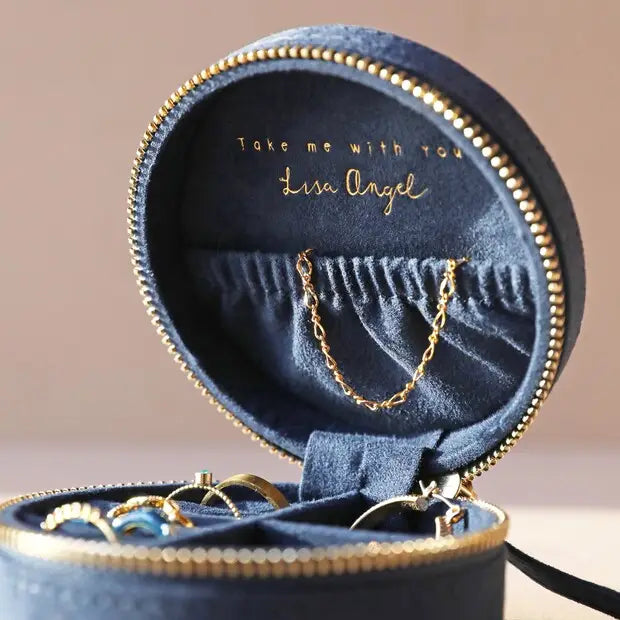 SUN AND MOON ROUND JEWELLERY CASE NAVY