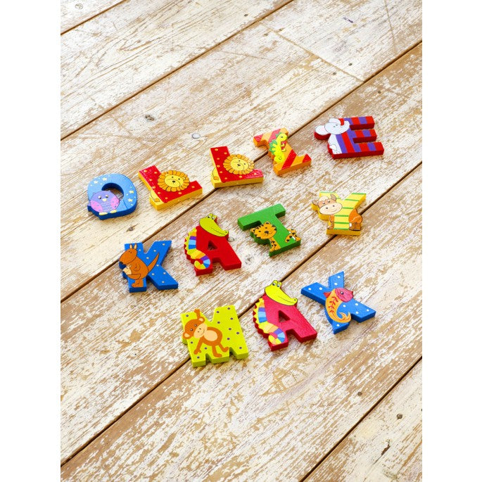 WOODEN PAINTED ALPHABET LETTERS