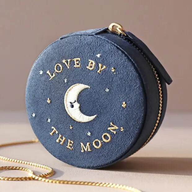 SUN AND MOON ROUND JEWELLERY CASE NAVY