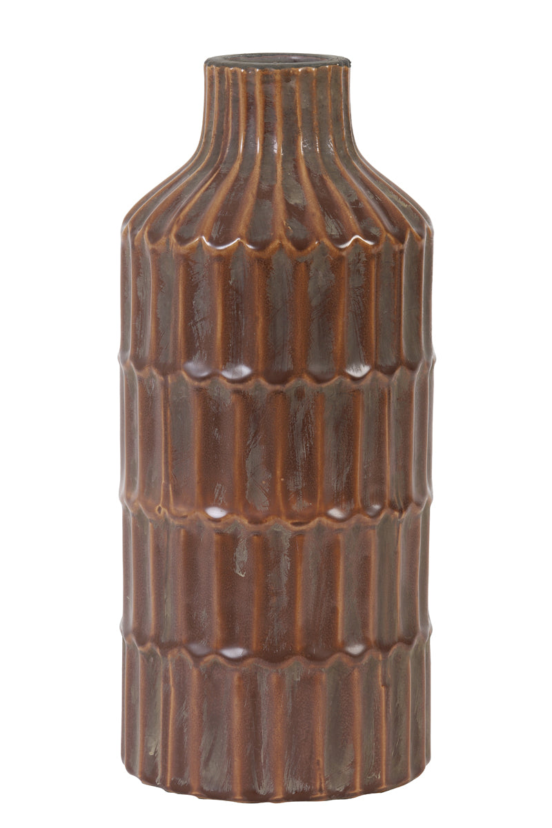 DALYAN CERAMIC BROWN VASE