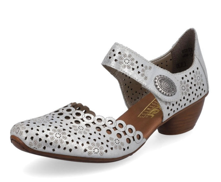 SILVER METALLIC HOOK & LOOP SHOE