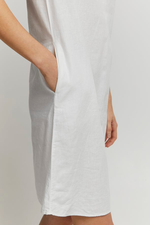 FALAKKA OFF WHITE V-NECK DRESS