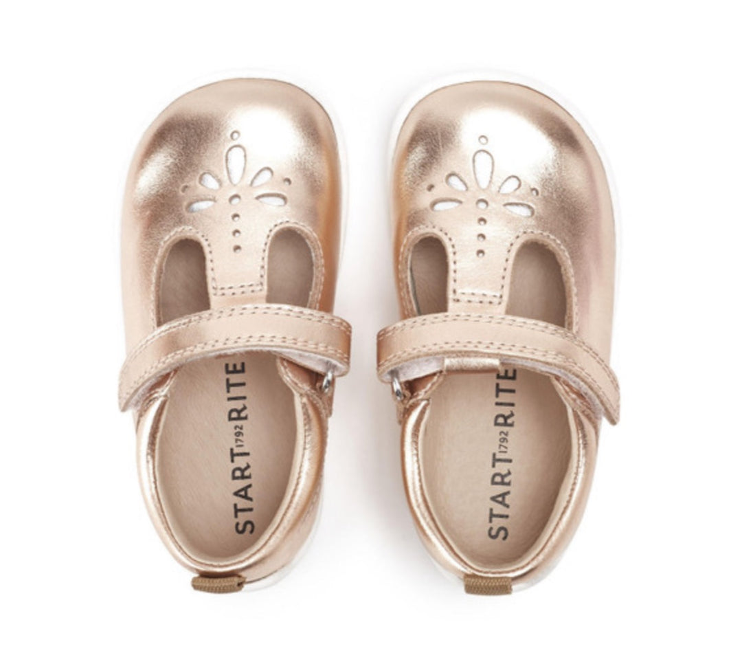 PUZZLE ROSE GOLD LEATHER SHOES