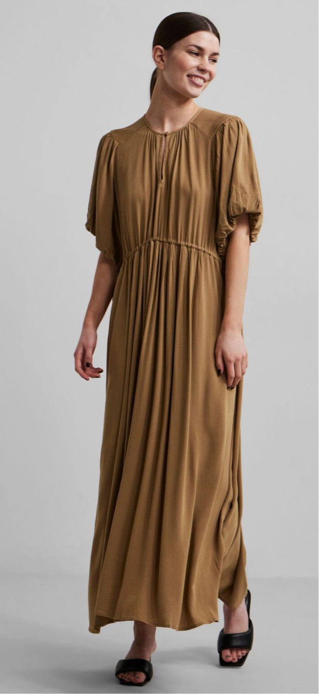 ANTICA ANTIQUE BRONZE 2/4 MAXI DRESS