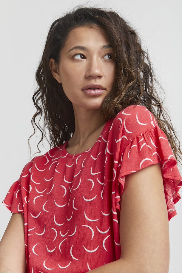 BITTERSWEET RED MARRAKECH PRINT TOP