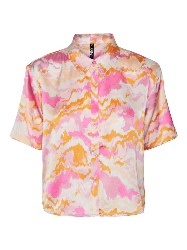 PINK LADY GRAPHIC KERRA BOXY SHIRT
