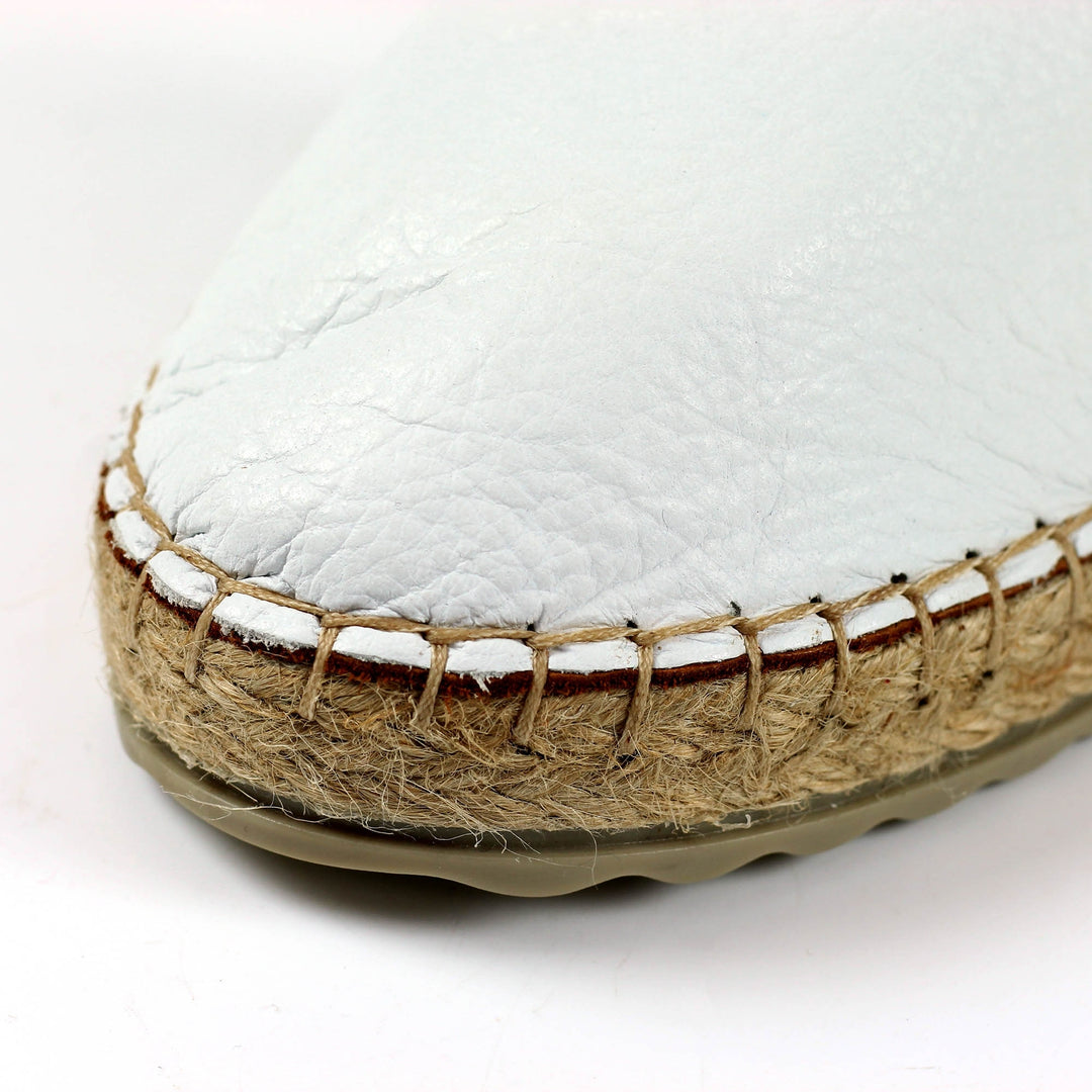 WHITE LEATHER RHODES SANDAL